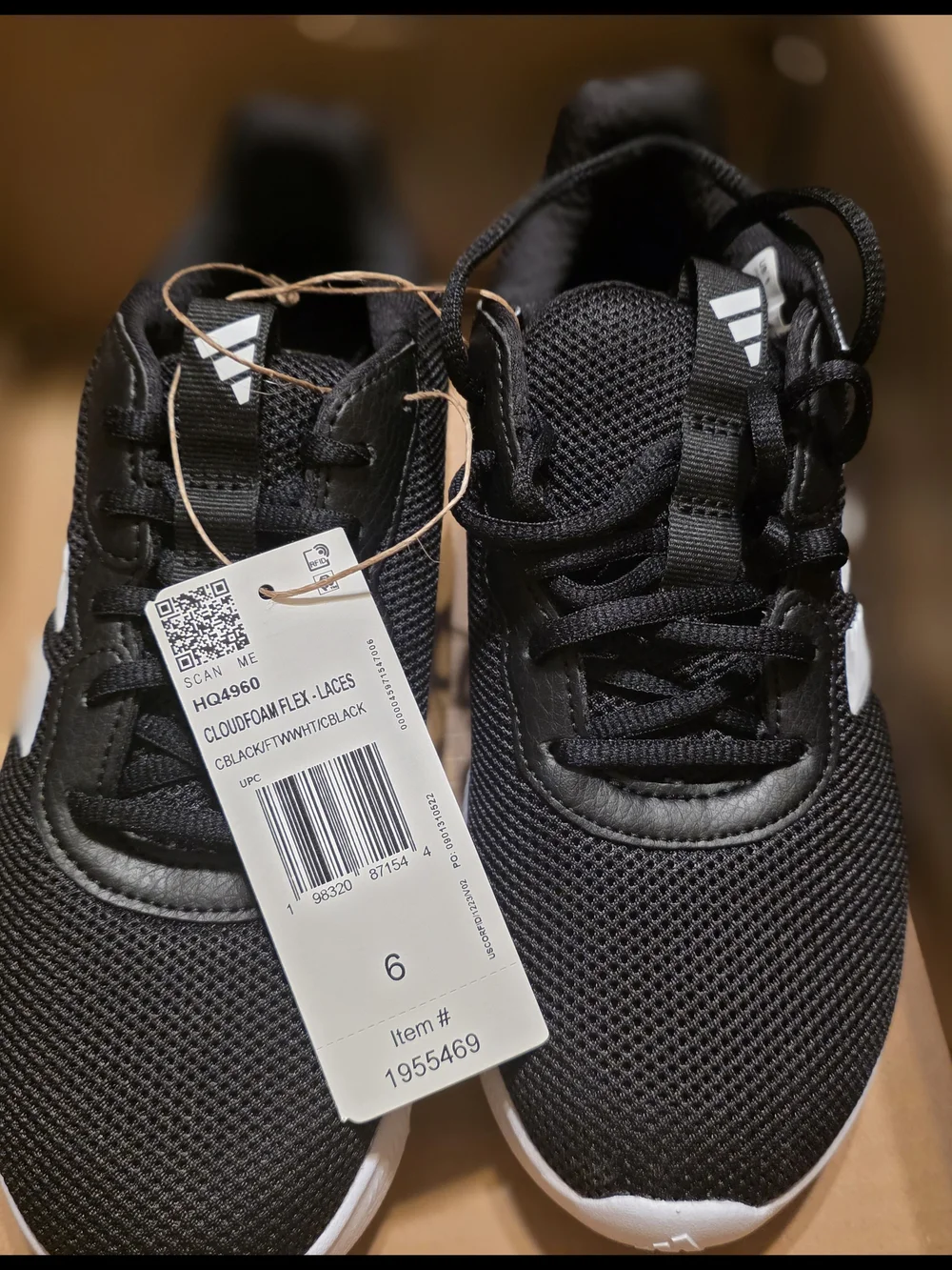 Adidas Black and White Women’s Cloudfoam Athletic Sneakers